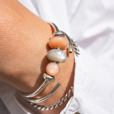 Grey Moonstone Power Bangle