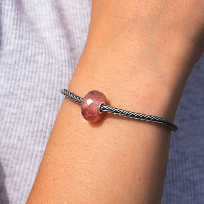 Strawberry Quartz Silver Bracelet