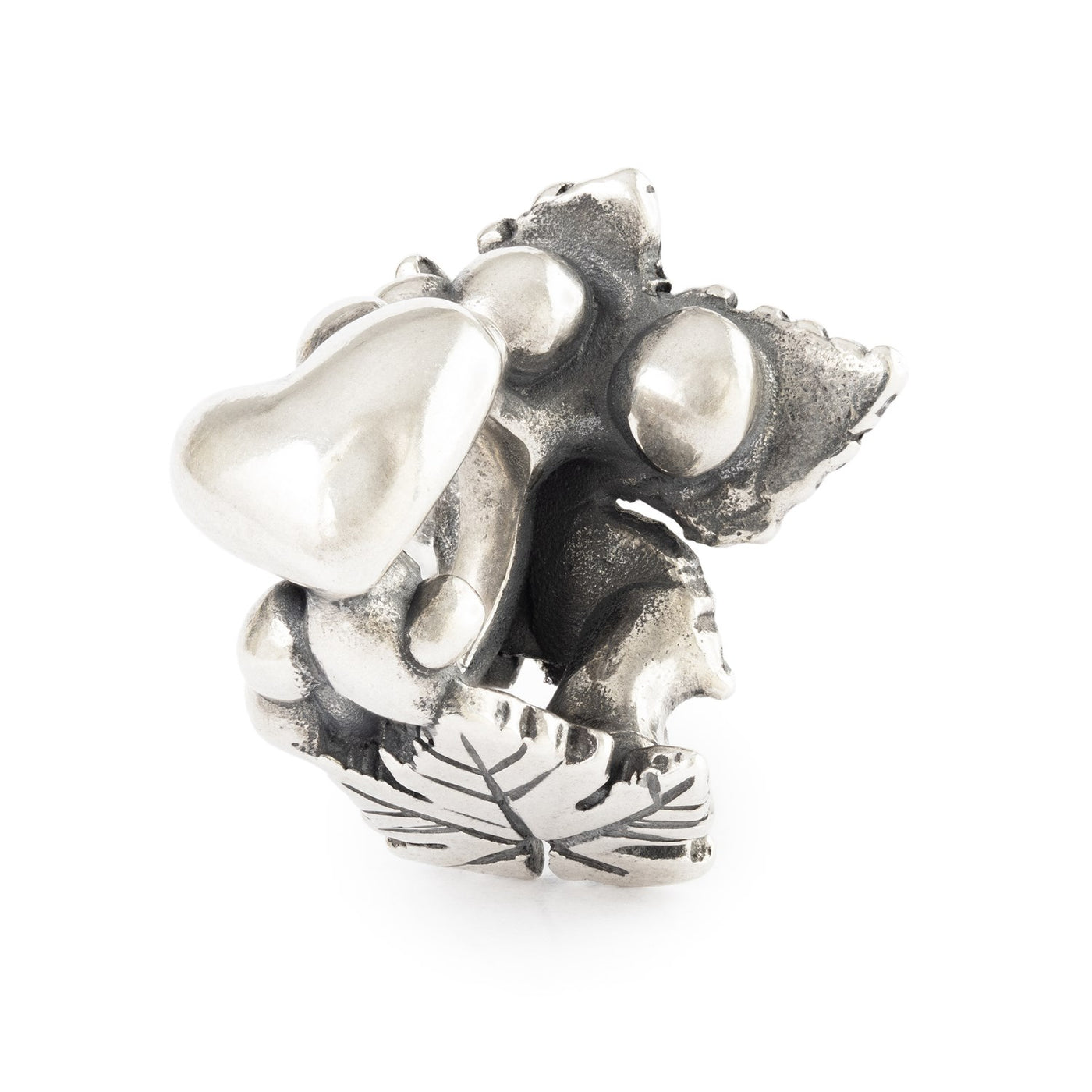 Chestnut Heart Silver Bead TAGBE-10293