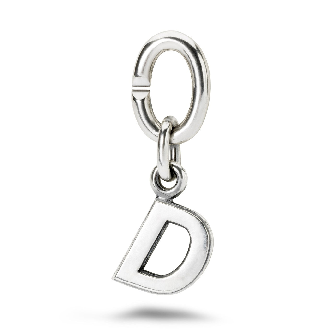 D, Silver Link Charm